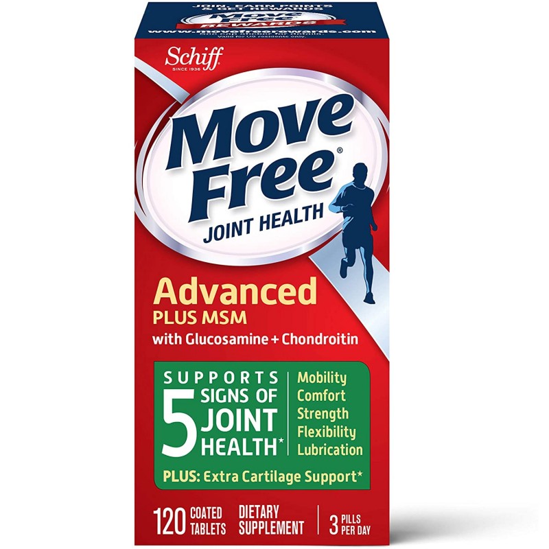Move Free Advanced Glucosamine & Chondroitin Plus MSM (120 Count in A Bottle)